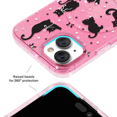 Lucky Kittens Glitter iPhone Case