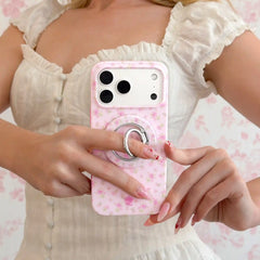 Dainty Pink Floral MagSafe Grip Ring