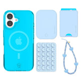 Neon Blue iPhone Bundle Set - Wallet