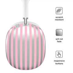 Pink Chrome Stripes AirPod Max Case