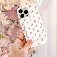 Pink Peony Floral Portable MagSafe Charger Power Pack