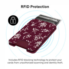 French Burgundy Floral MagSafe Wallet