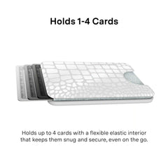 White Croc MagSafe Wallet
