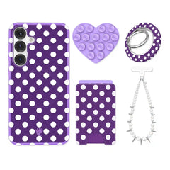 Violet Glow Polka Dot Samsung Bundle Set