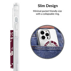 French Burgundy Floral MagSafe Grip Ring