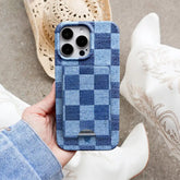 Denim Checker Magsafe Wallet