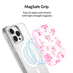 French Rose Floral Portable MagSafe Charger Power Pack