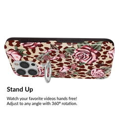 Rosy Leopard MagSafe Grip Ring