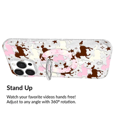 Pink Pony Glitter MagSafe Grip Ring
