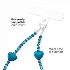 Navy Heart Phone Charm