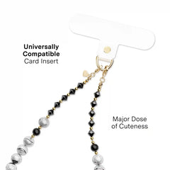 Stone Grey Gemstone Phone Charm
