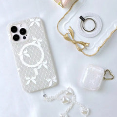Vintage Lace Bows AirPod Case