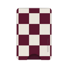 Burgundy Vibe Checker MagSafe Wallet