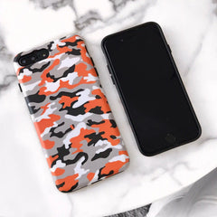 Orange Camo iPhone Case