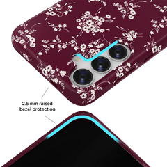 French Burgundy Floral Samsung Case