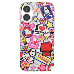 Snoopy Patchwork Glitter iPhone Case